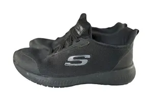 Skechers Women's Size‎ 5 Slip Resistant Work Shoes Black Lace Up Sneakers Mesh thumbnail 1
