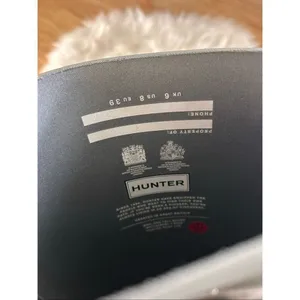 Hunter Original Tall Gloss Women's Rain Boots Gray size 8 thumbnail 5