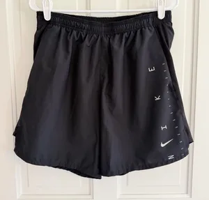 Nike‎ Dri-FIT Women’s Black Running Shorts Brief Lined Size Large thumbnail 1