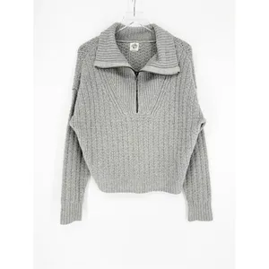 Free People Colorado 1/2 Zip Pullover Sweater Women's S‎ Gray Cozy thumbnail 2