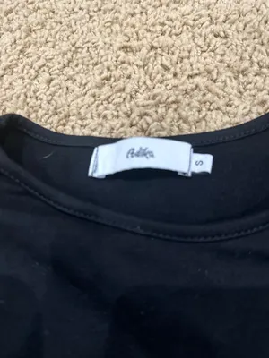 Adika black long sleeve crop top thumbnail 2