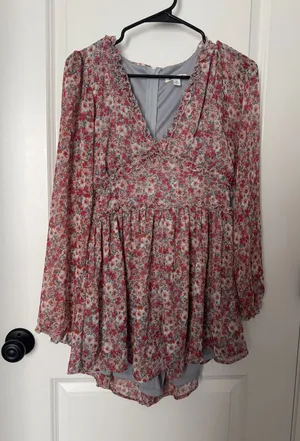 Miami Floral Long Sleeve Romper thumbnail 1
