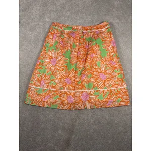 Lilly Pulitzer Fayette Avocado Green Crush Cotton Lawn Skirt‎ 4 thumbnail 5