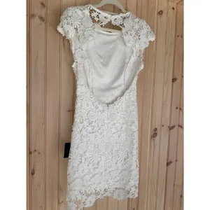 Lulus Romance Language White Backless Lace Dress Open Back Classy Lacey Medium thumbnail 5