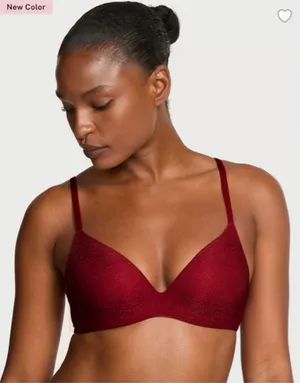 Women's Victoria's Secret Red Shimmer Smooth Bra 34B thumbnail 1