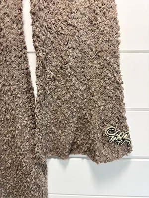 Honor the Gift Tie-Back Taupe Gray Maxi Dress Long Flared‎ Sleeves Size L NEW thumbnail 7