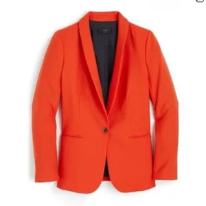 J. Crew Wool Blend Parke Single Button Blazer Orange Red Size 0 thumbnail 4