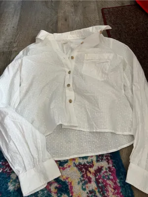 Marine layer white textured top size small thumbnail 5