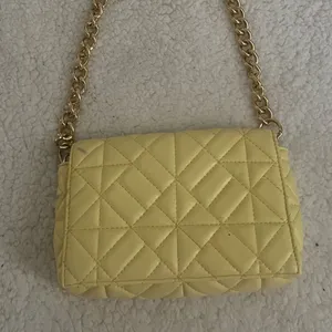 Boutique Yellow Quilted Chain Shoulder Bag thumbnail 1