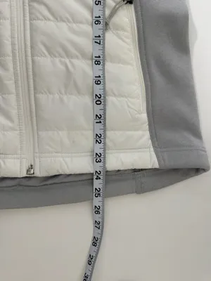 The North Face Mashup Insulated Jacket White Gray Full Zip Puffer thumbnail 9