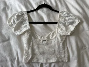 Billabong Last Kiss Eyelet Cotton Crop Top thumbnail 2