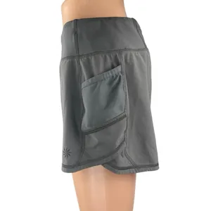 Athleta Women's Gray Mid Rise Activewear Fitness Workout Running Shorts Size S thumbnail 2