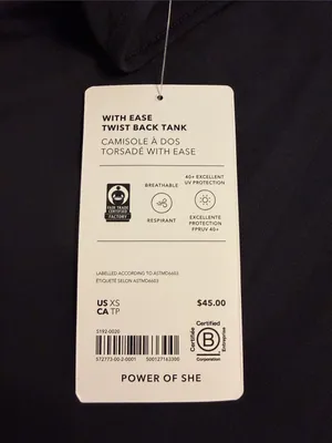 Athleta black Racerback Tank Top size XS brand new length 21” bust 30” thumbnail 5