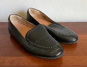 FitFlop Lena Microstud Black Leather Loafers Slip On Comfort Shoe Womens 7 thumbnail 1