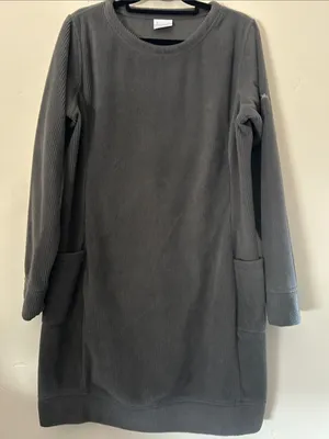 Columbia Charcoal Blue Point Creek fleece dress Sz medium thumbnail 1