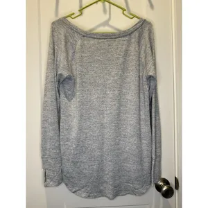 Athleta Pose Top Women’s Marl Grey Long Sleeve Heather Tunic High Low Hem Medium thumbnail 4