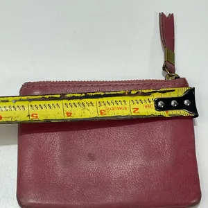 Madewell Leather Pocket Pouch Wallet Card Purse Dark Pink Small 4x5'' Preppy thumbnail 3
