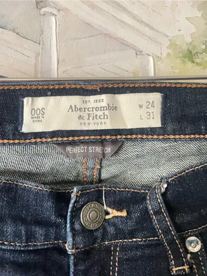 Abercrombie & Fitch Y2K Low Rise Dark Wash Flare Denim Jeans Size 00S W24 thumbnail 2