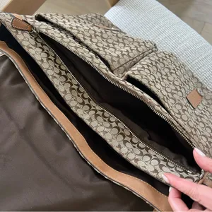 Vintage Coach Voyager Logo Canvas and Leather Messenger Bag in Brown thumbnail 14