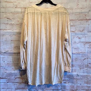 We the free Henley hi low hemline peach oversized thumbnail 7