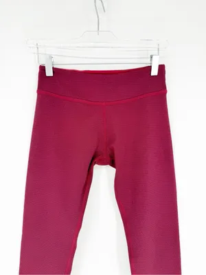 Beyond‎ Yoga Textured Leggings Women's S Heathered Burgundy Activewear thumbnail 4
