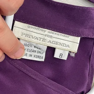 Vintage Silk Top short sleeve crop womens Purple (size 8) contemporary classic thumbnail 2