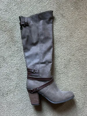 Tall Boots Gray Size 8.5 thumbnail 1