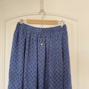Gypsie Blue Large Boho Chic Whimsigoth Midi Skirt Lined Cottagecore Prairie thumbnail 3