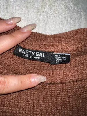 Nasty Gal Brown Crop Top thumbnail 2