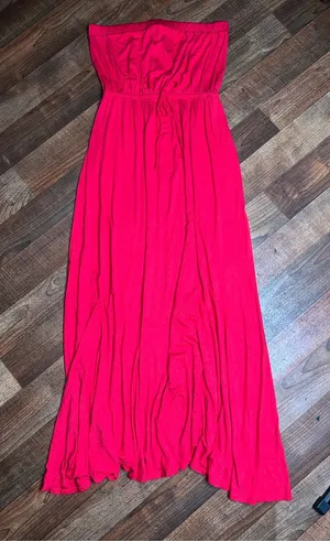 Rolla Coster Strapless Flowing Maxi Dress in Vibrant Pink thumbnail 1