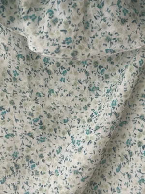 Peony for Anthropologie One-Shoulder Floral Maxi Dress in White and Light Blue thumbnail 5