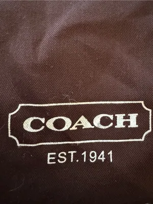 Coach Storage Drawstring Dust Bag Travel Purse Cotton Brown Dustbag Logo 19 X 15 thumbnail 2