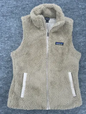 Patagonia Women's Los Gatos Fleece Vest Tan Cream size Small thumbnail 2
