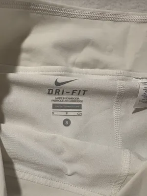 Nike DRI fit size small Women's Light Gray White Pleated Skater Tennis Skirt ath thumbnail 2