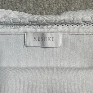 Meshki Knit Tube Top Scalloped Edges Cottagecore Boho White Women's Size Large thumbnail 5