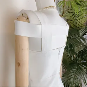 Elliatt Monumental Bandage Mini Dress in Ivory Size Small NWT thumbnail 5