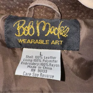 Bob Mackie Suede Wearable Art Jacket Embroidered thumbnail 4