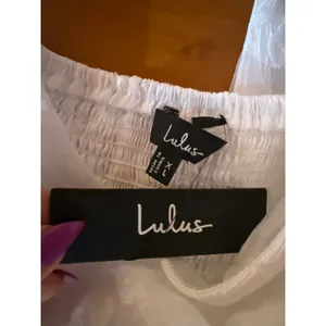 NWT Lulus Bonni White Floral Jacquard Halter Mini Dress Engagement Party Size XL thumbnail 7