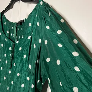J.Crew Sweetheart Neckline Polka Dot Midi Dress Size 18 thumbnail 6