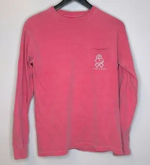Ivory‎ Ella Pink Breast Cancer Awareness Long Sleeve Tee Size S thumbnail 1
