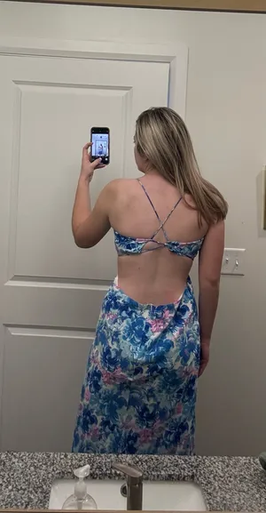 Blue and pink vacation dress Size M thumbnail 2