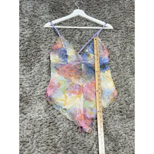 Avidlove Floral Lace Teddy Bodysuit Women Large Multicolor Strappy Lingerie NWT thumbnail 9