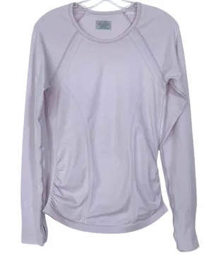 Athleta Fastest Track Momentum Seamless Long Sleeve Ruched Top XS Purple Lilac thumbnail 1