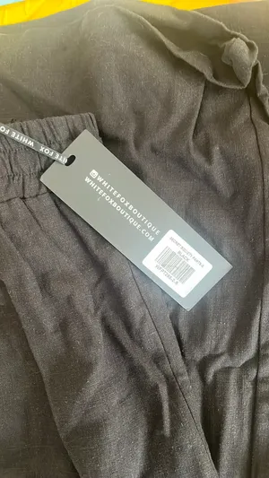White Fox Black Linen Pants thumbnail 8