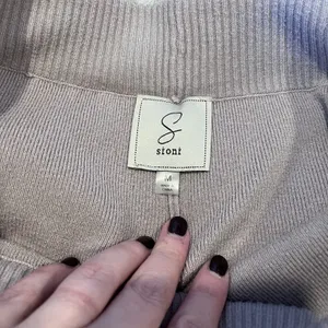 Sioni Sweater Pants Size M Wide Leg Pull On Lounge Leisure Quiet Luxury Neutral thumbnail 9