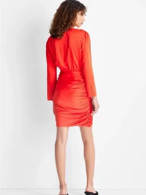 NWT Future Collective Rosette Long Sleeve Mini Dress Sz 12 thumbnail 2