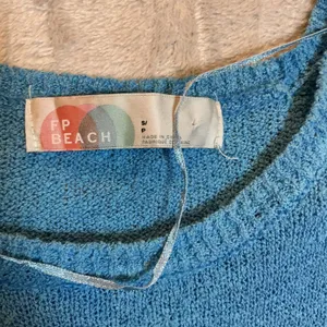 FP Beach Free People Tank Top Blue Knit Sleeveless Relaxed Small thumbnail 2