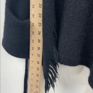 Wilfred Free Black Alpaca Wool Blend Sweater Vest with Fringe size Small thumbnail 15