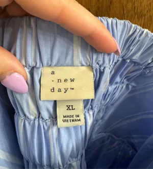 A New Day Midi blue and white dress thumbnail 3