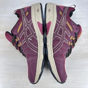 Asics Gel-Venture 7 Womens 8 Trail Running Shoes Burgundy Tan 1012A476 thumbnail 9